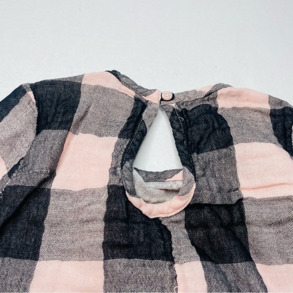 𝅺harper Canyon Plaid Buffalo Check in Black and Soft Pink NWOT Keyhole Detail - Picture 9 of 9